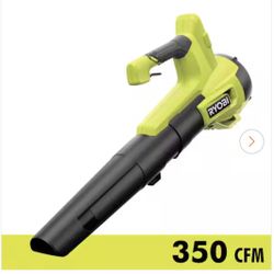 RYOBI ONE+ 18V 100 MPH 350 CFM Cordless Battery Variable-Speed Jet Fan Leaf Blower (Tool Only) 