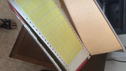 Quick stick labels in yellow