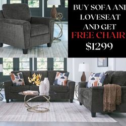 2 PC SOFA AND LOVESEAT FRE CHAIR 