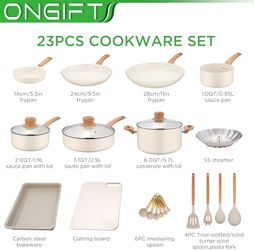 ONGIFT 23-Piece Nonstick Cookware Set