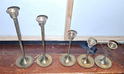 Brass Candlesticks - Set of 5