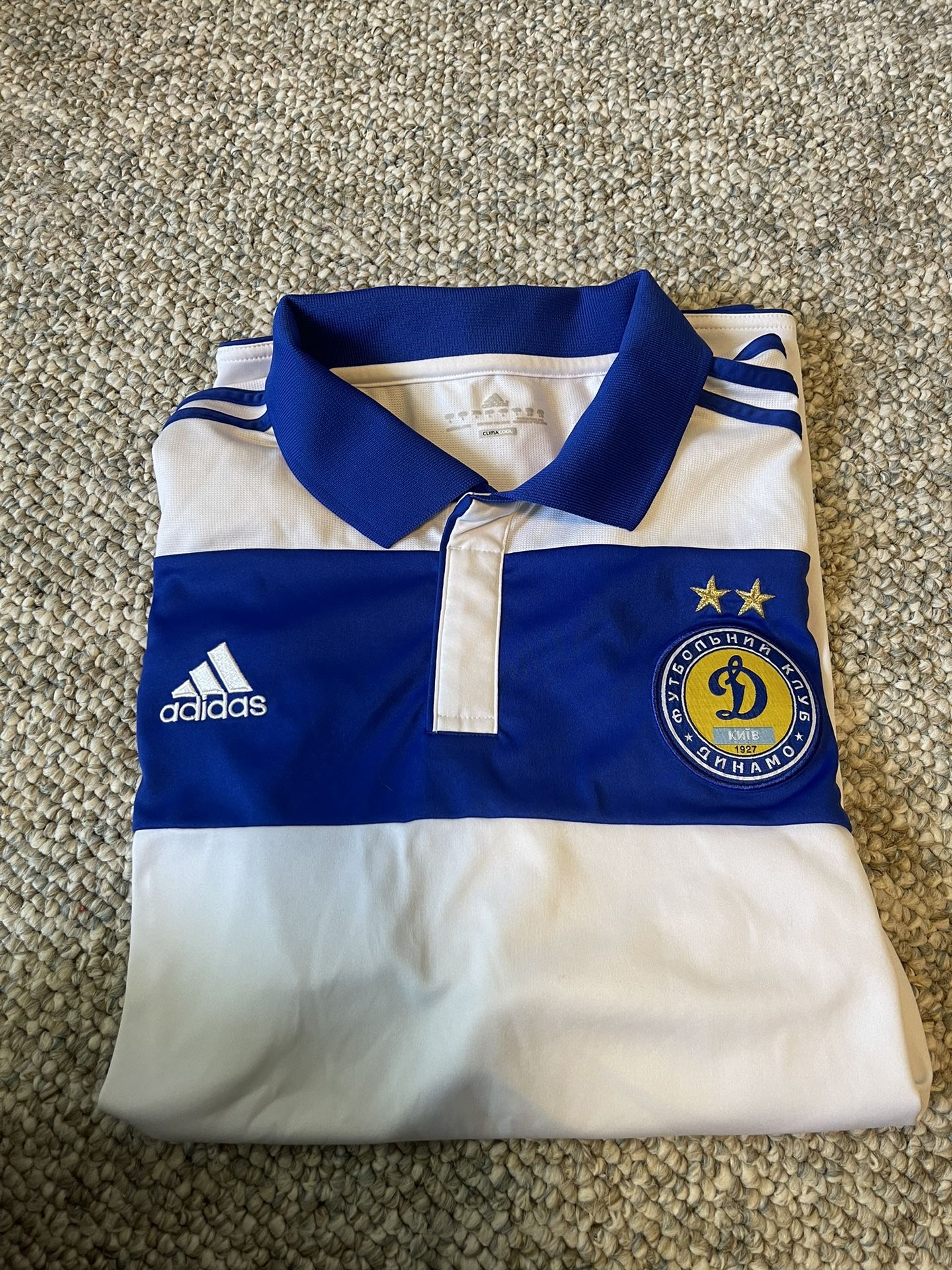 Dynamo Kiev Home football shirt 2011 Soccer Adidas Jersey Rare White Size L