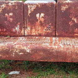 Antique Metal Glider And  Rocker Lawn Chair