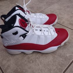 Jordan 6 Rings White University Red