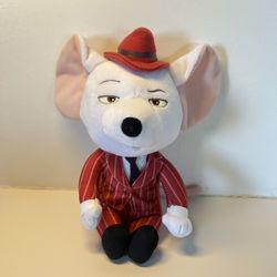 TY Stuffed Toy Plush Animal Mouse Mike Cartoon Character 7" Red Suit Hat