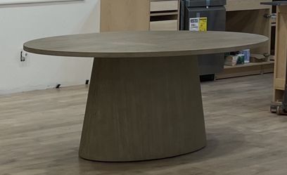 Oval Wood Pedestal Dining Table