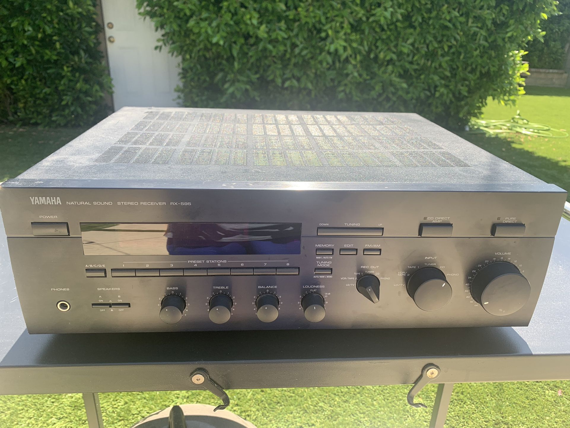Yamaha RX 595 Channel NATURAL SOUND 150 Watt Receiver Stereo Phono Am/FM TESTED