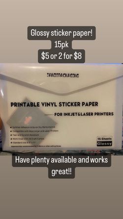Glossy Sticker Paper