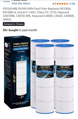 POOLPURE PLFPA100N Pool Filter Replaces PA100N, PA10ON-4, Unicel C-7487, Filbur FC-1270, Hayward CX87ORE, CX870-XRE, Hayward C4000, C4020, C4000S, 4PA