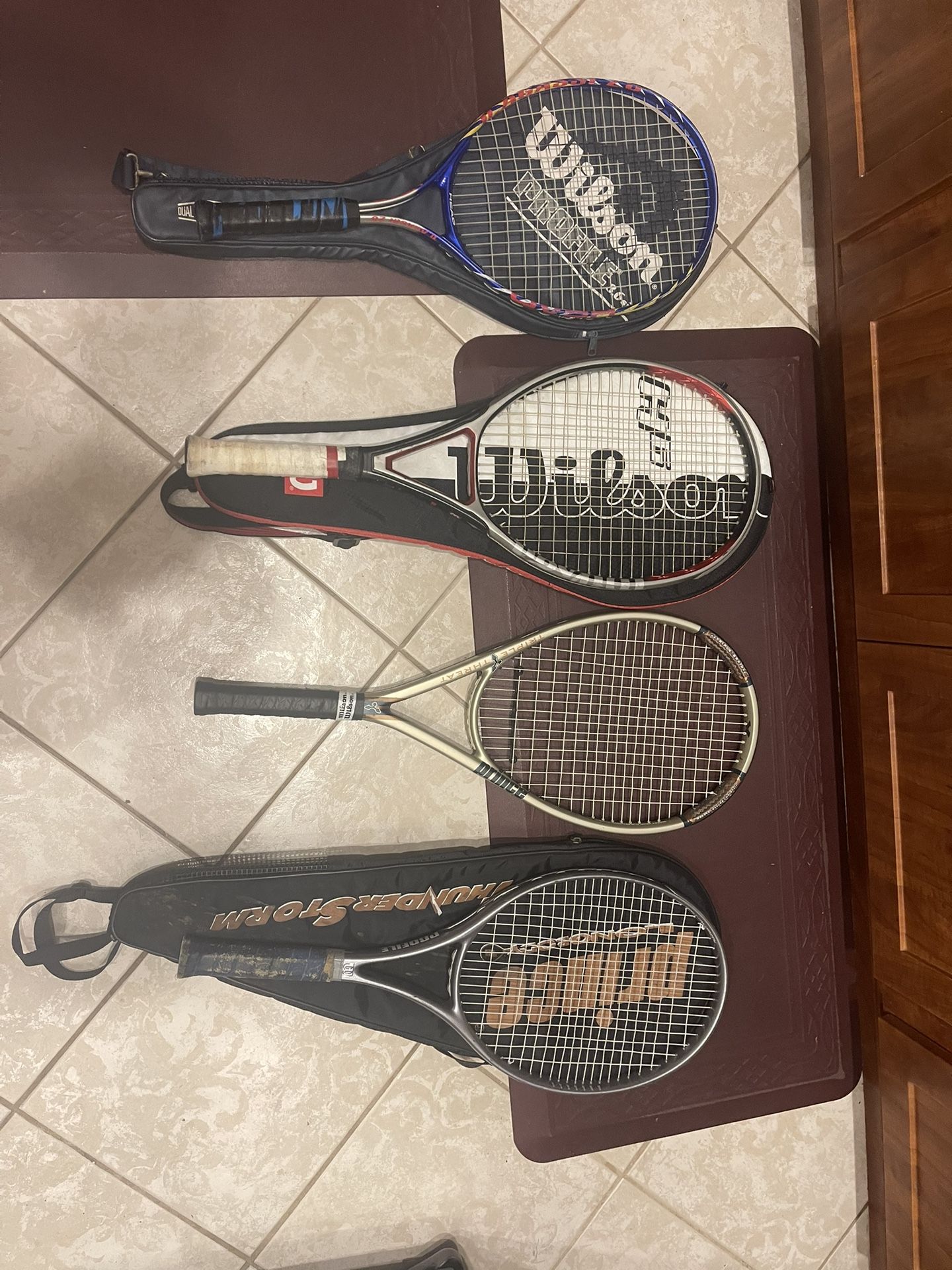 7 Tennis Rackets $10 per racket or $50 for all of them