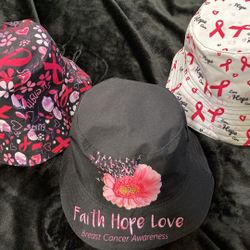 Breast Cancer Bucket Hats 