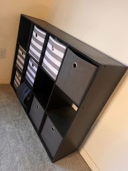 Black cube bookshelf
