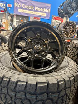 Super sale. On FUEL 17x9 6x139.7 wheels & 265-70-17 A/T all terrain tires (We Finance)