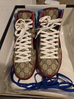 Gucci Men's High-Top Sneakers - Brown, RED, Blue