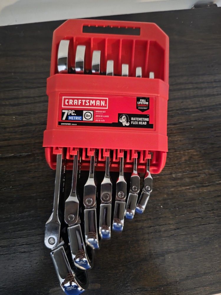 CRAFTSMAN RATCHETING FLEX HEAD 7 PC METRIC
