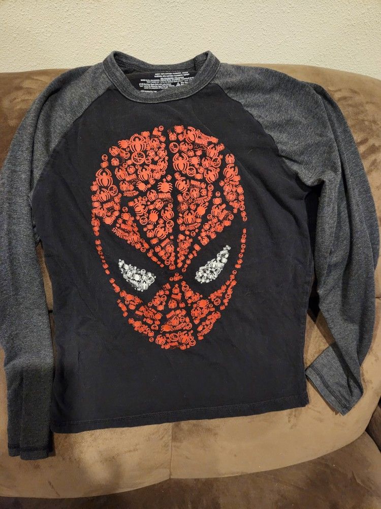 Boys Spiderman Long Sleeve Shirt 