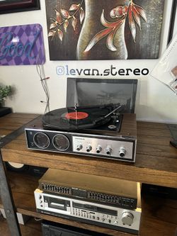 Restored 1970 Panasonic SD-84 Vintage Record Changer & Receiver | Iconic Green Glow | Bluetooth Ready