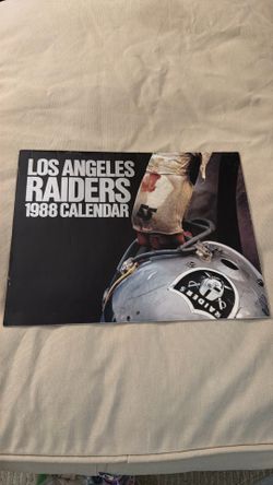 Vintage 1988 Los Angeles Raiders Official Wall Calendar Retro LA Era