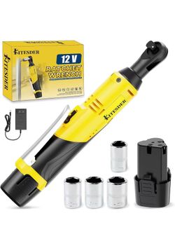 Ratchet Wrench Set,Metric SAE Combination Wrench Kit with Carrying Pouch for Home Garage (1 battery)