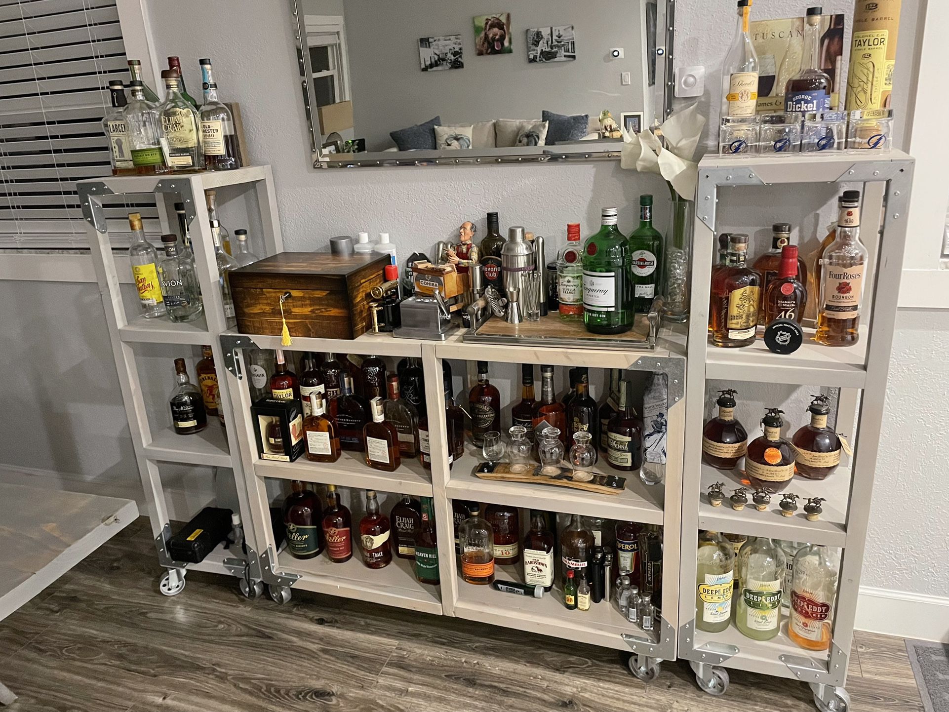 Industrial Shelf/Liquor Bar Cart