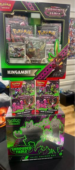 Pokémon TCG Scarlet & Violet Shrouded Fable Bundle - ETB, Booster Bundles, Kingambit Collection