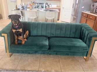 89” Green Sofa - Seats 3