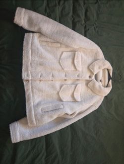 White Sherpa Fleece Jacket
