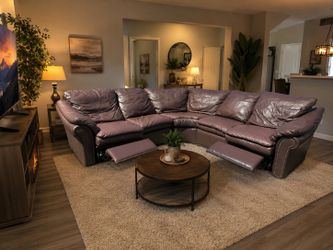 Oversized Brown Reclining Sectional – Cleaned, Repainted & Ready Today