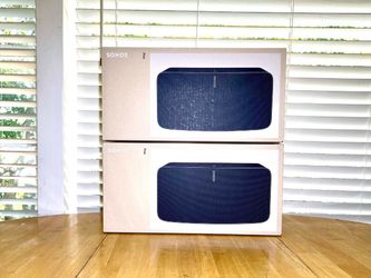 2 x Sonos Fives Black - Brand New Sealed - Includes Warranty.