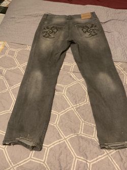 Grey straight jeans [CASH ONLY]