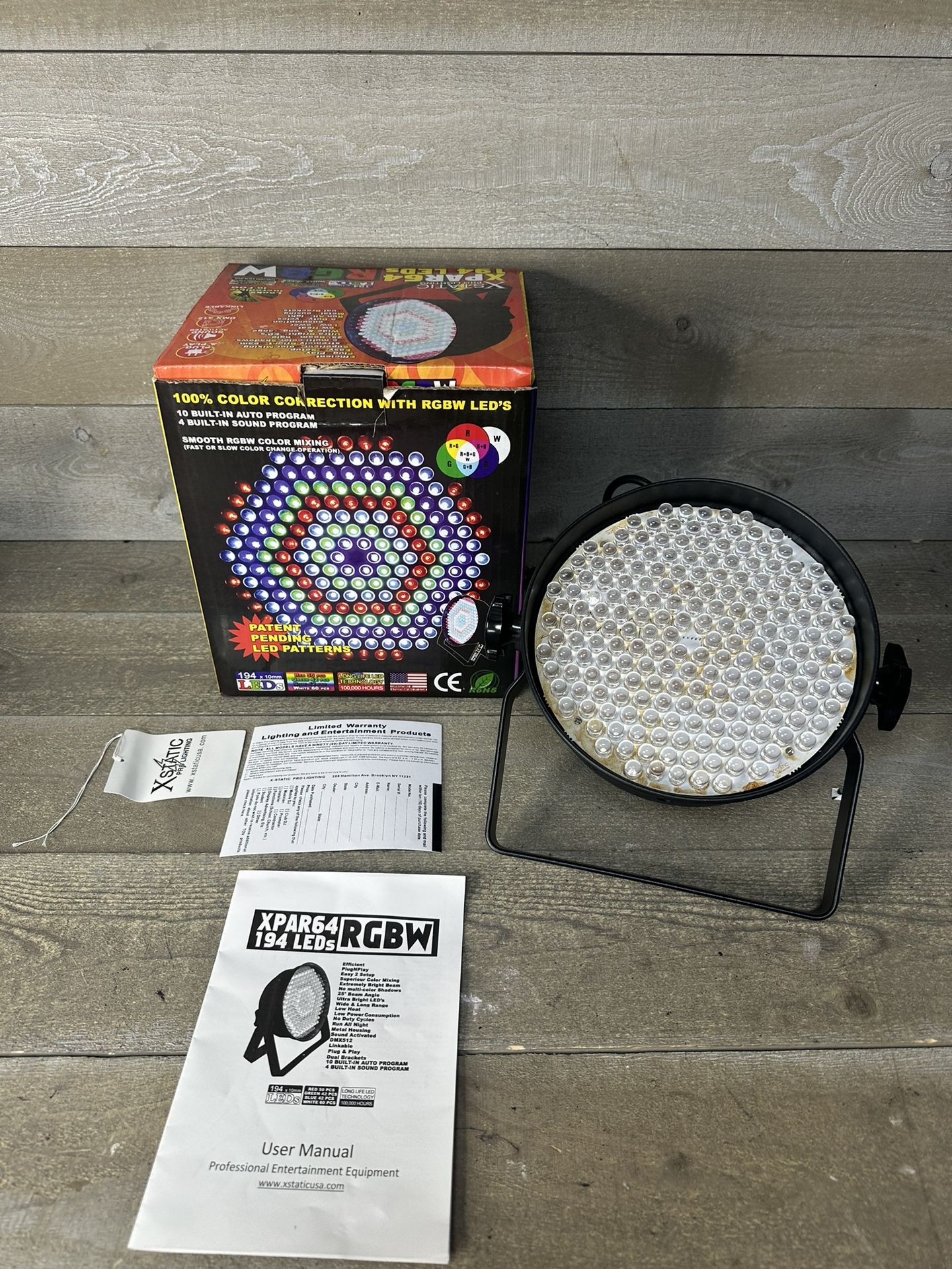 Xstatic Pro Lighting X-Par 64LED-UV 194 LEDs RGBW DJ Club Lights