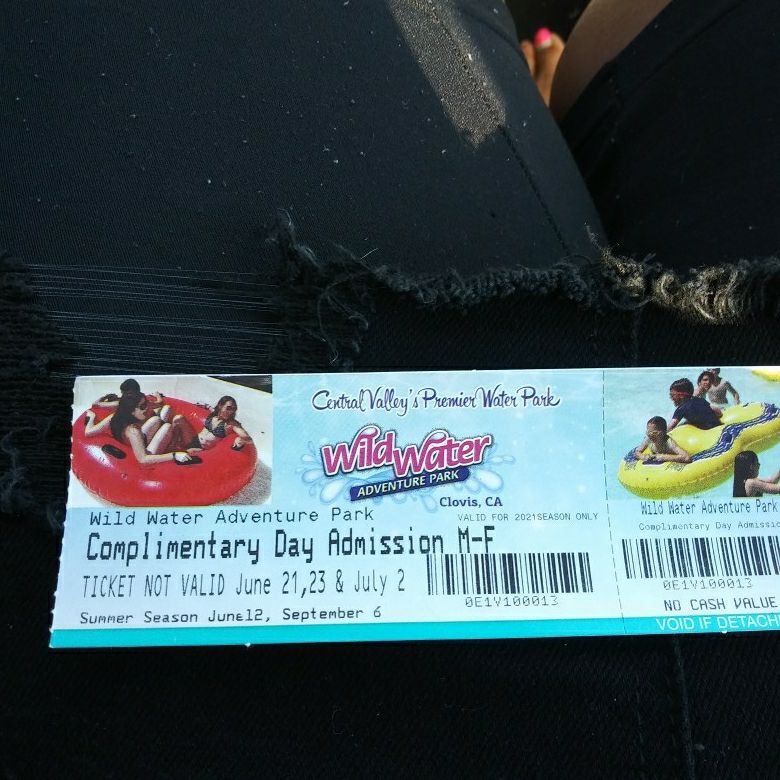 Wild Water Adventure Park Clovis, Ca. Single day Admission Tickets