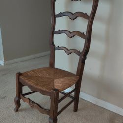 Antique 1800's Rush Seat Ladder Back Chair