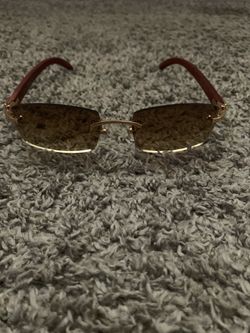 Wood & gold Cartiers (rectangle lens)