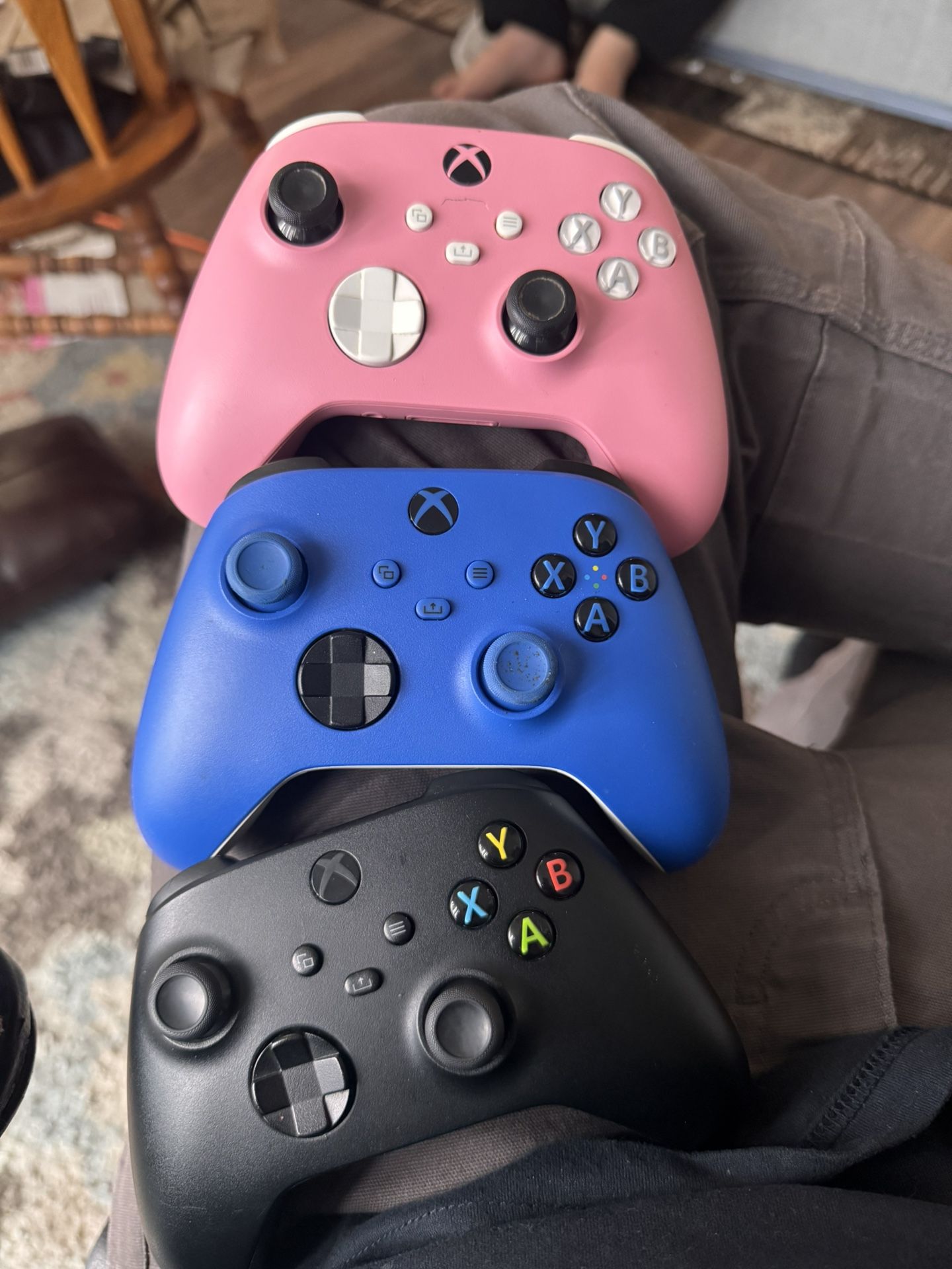 Three Xbox Controllers