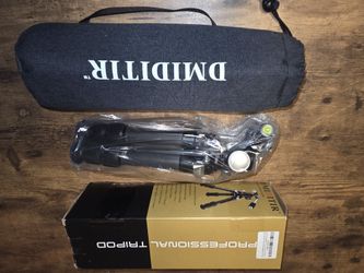 Dmiditir Lightweight Carbon Fiber Mini Tripod 360° Pan & Foldable for Video Camera Webcam