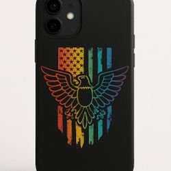 Patriotic Eagle July 4th iPhone 15 Pro Max Case – Colorful American Flag Design – Rugged, Slim Fit, Shockproof Cover
