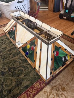 Tiffany style stained glass billiard table light