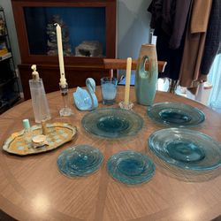 Vintage Art Deco Blue/Turquoise Lot #104