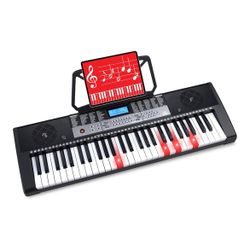 Best Choice Products 54-Key Electronic Keyboard Piano Portable Beginner Electric Keyboard Complete Set w/LCD Screen, Power Adapter, Teaching Modes, Mu