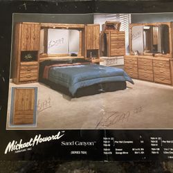 Michael Howard Sand Canyon 4-Pc King Bedroom Set - Oak Furniture