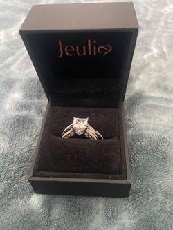 Sterling silver engagement ring