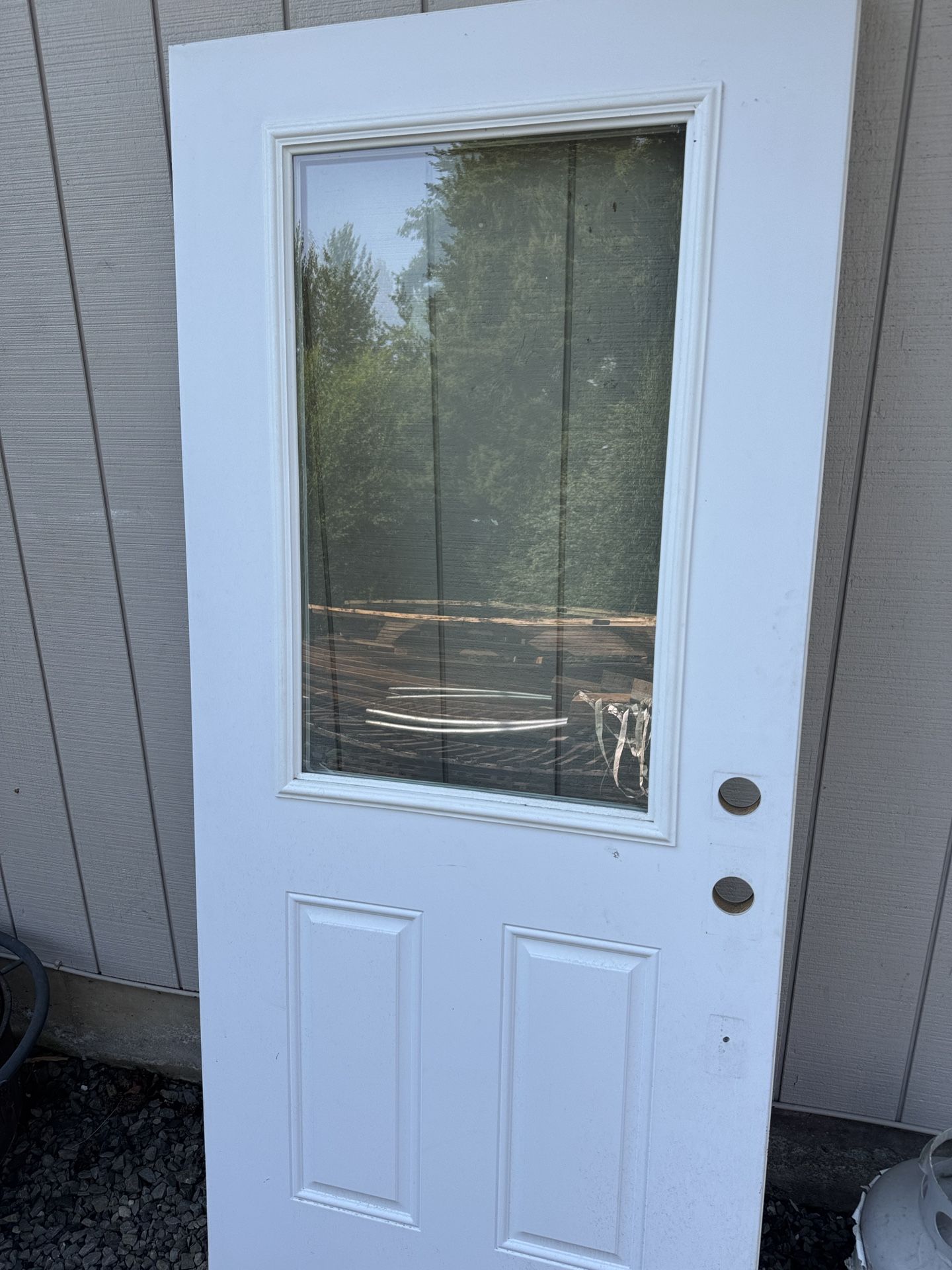 Fiberglass Exteior Door With Glass