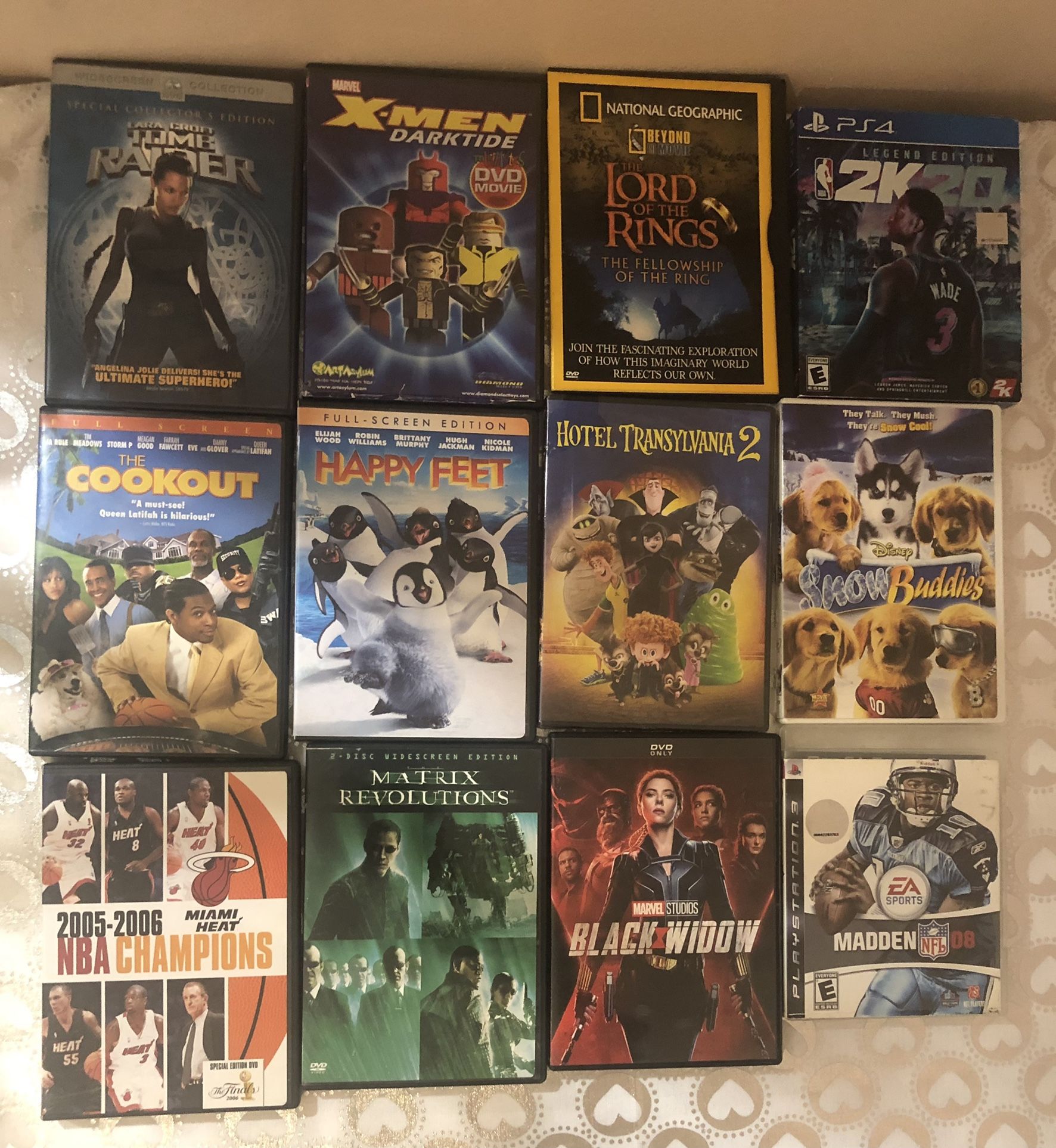 Lot Of DVDs Movies Video Games 
