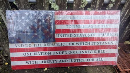 Lazer Cut American Flag Metal