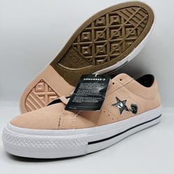 Converse One Star Pro - Tattoo Art - Pink/White Suede A04135C size 10/ 11.5 WMS