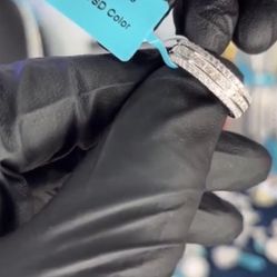 925 Sterling Silver 2.61 CTW VVSD Color Ring