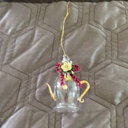 Vintage Kettle Glass Ornament 