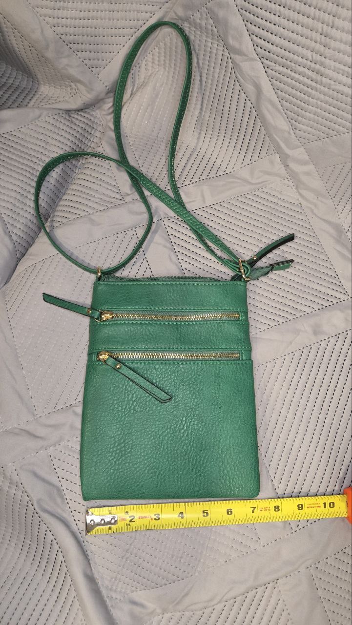 Small Crossbody Bag for Women, Multi Zip Pockets with Detachable Wristlet, Lightweight Travel Purse, Cell Phone Pouch 