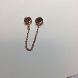 Rose Gold Safety Chain Charm